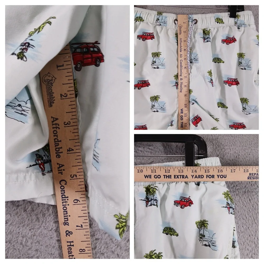 Island‎ Haze Mens Surf Wagon Palm Tree Swim Trunks XL EUC